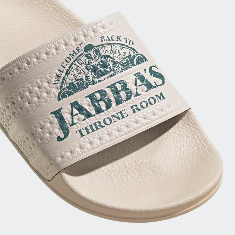 Adidas Jabba’s Throne Room Adilette Slides Halo Ivory / Tech Emerald / Core Black (GX6749)