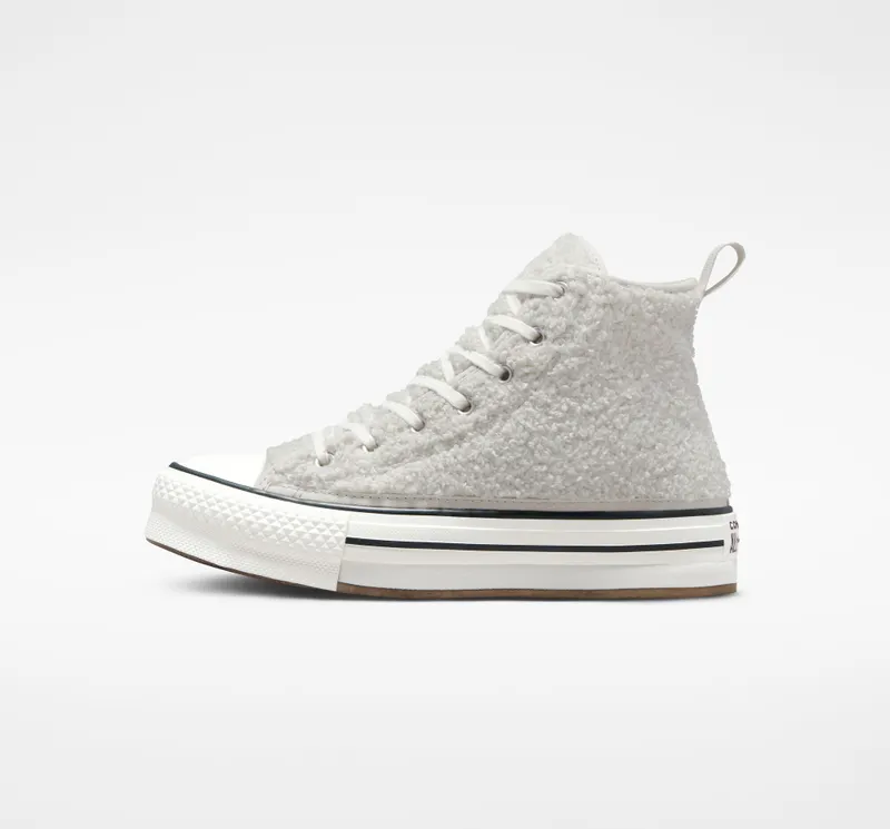 Converse Chuck Taylor All Star EVA Lift Platform Sherpa Light Bone/vintage White/Black