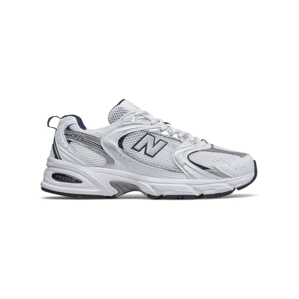 New Balance Silver and White 530 Sneakers (MR530SG)