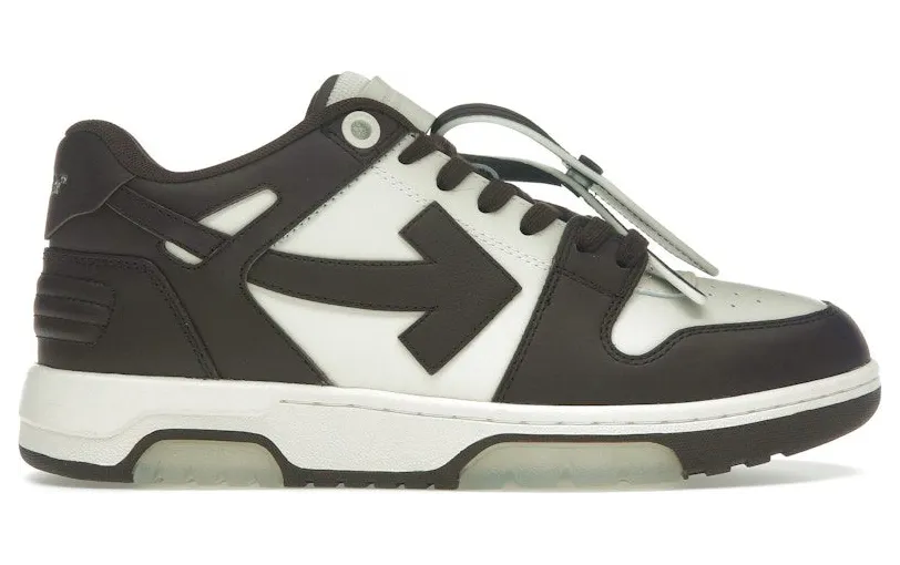 OFF-WHITE Out Of Office “OOO” Low Tops Chocolate Cream (OMIA189S25LEA0026G0A)