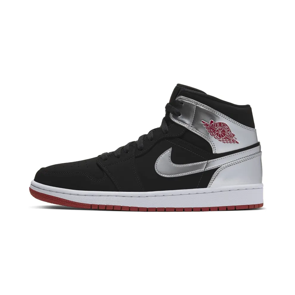 Jordan 1 Mid Johnny Kilroy Black/Gym Red-Metallic Silver (554724-057)