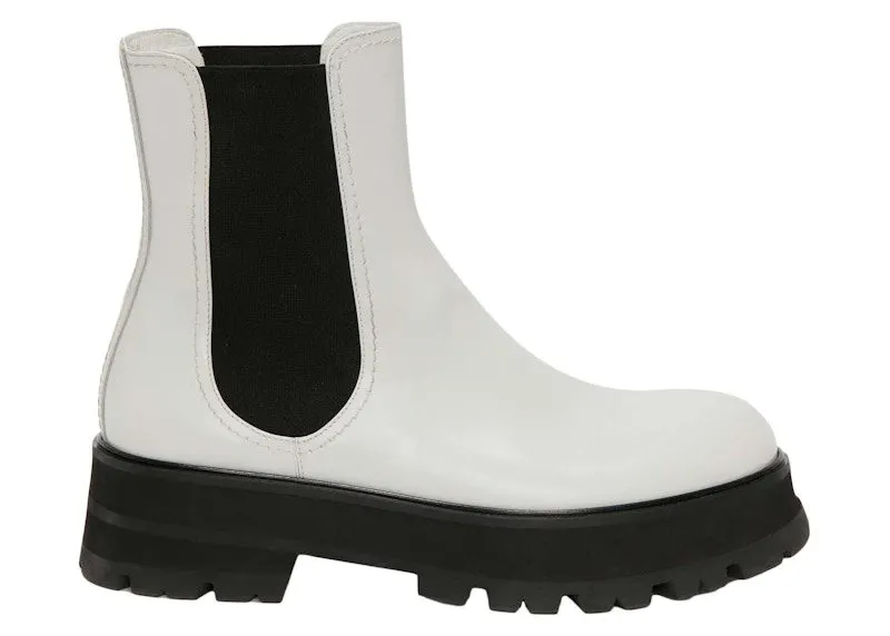 Alexander McQueen Rave Chelsea Boot White Black (700077WIC629360)