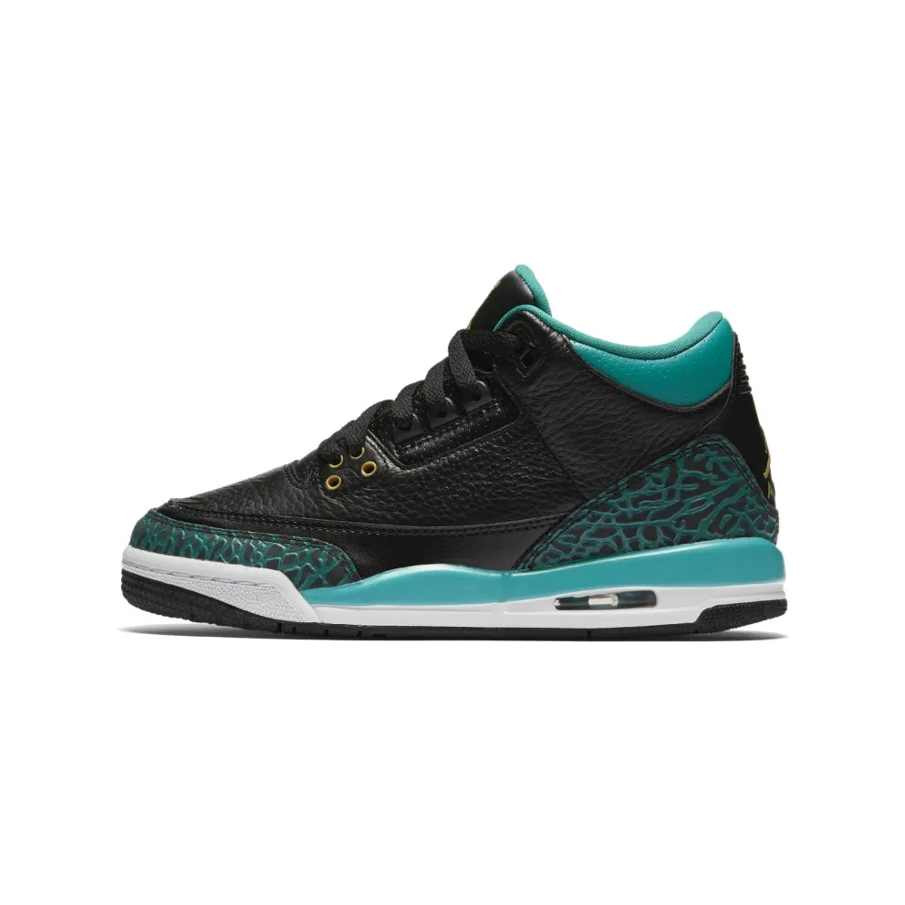 Jordan 3 Retro Rio Teal (GS) Black/Metallic Gold-Rio Teal-White (441140-018)