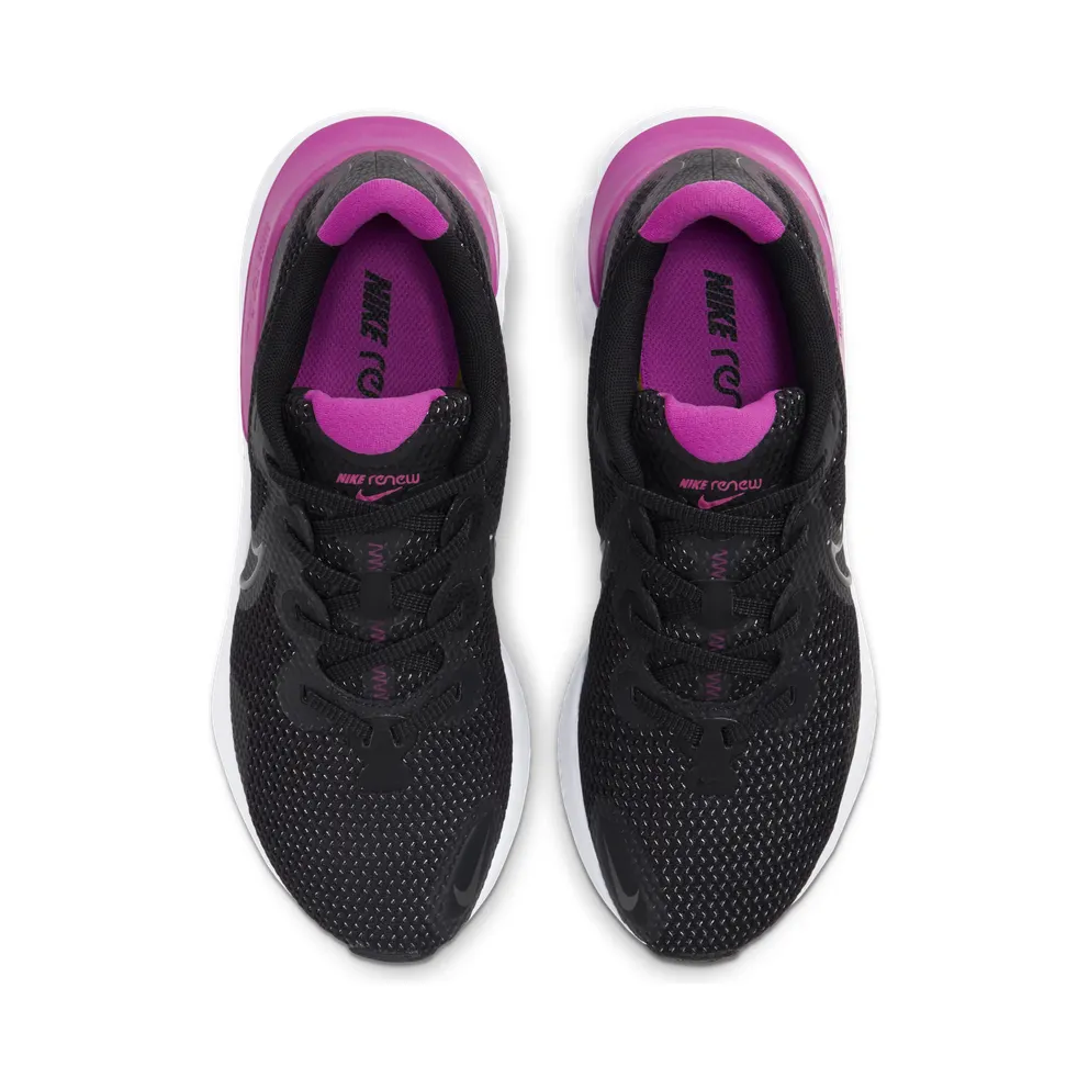 Nike Renew Run Black White (W) Black/White-Fire Pink-Metallic Dark Grey (CK6360-004)