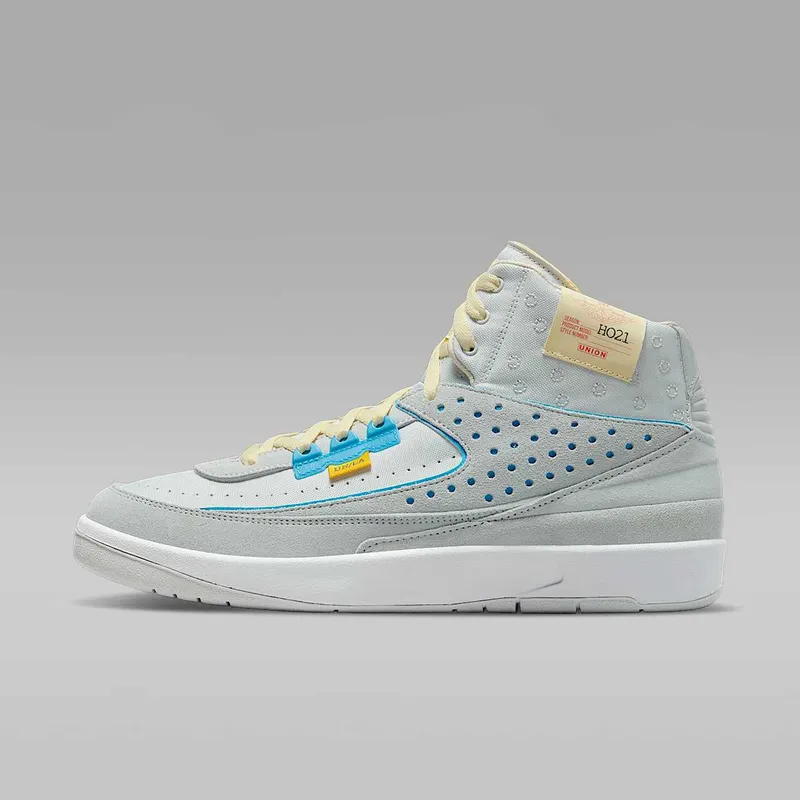 Jordan 2 Retro SP Union Grey Fog – “Grey Fog / Light Smoke Grey / Equator Blue / Siren Red” (DN3802-001)