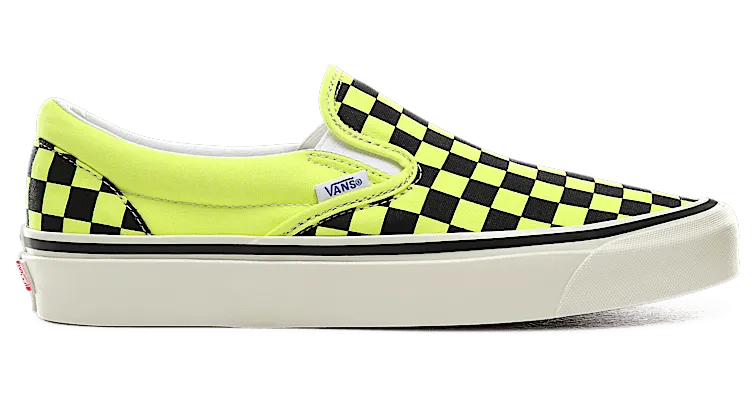 Vans Classic Slip-On 98 DX Anaheim Factory – Yellow Neon Checkerboard (VN0A3JEXV9O)