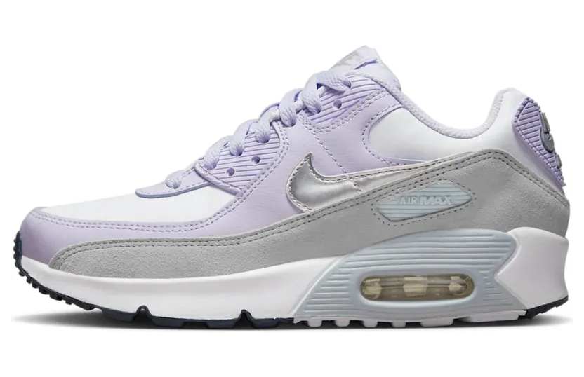 Nike Air Max 90 “White / Violet Frost / Pure Platinum / Metallic Silver” (CD6864-123)