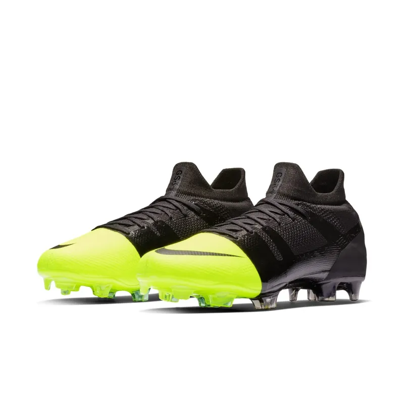 Nike Mercurial GS 360 FG Cleat Black Volt Black/Volt-Metallic Silver (AO2803-007)