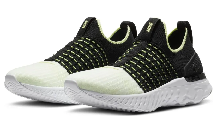 Nike React Phantom Run Flyknit 2 ‘Black Volt’ Black/Glacier Ice/White/Barely Volt (CJ0280-004)