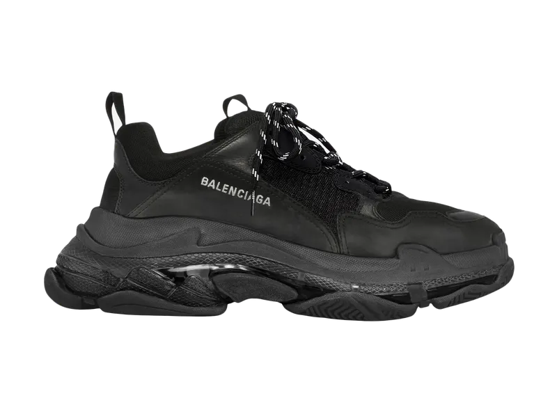 Balenciaga Triple S Clear Sole Black (541624W2FB11000)