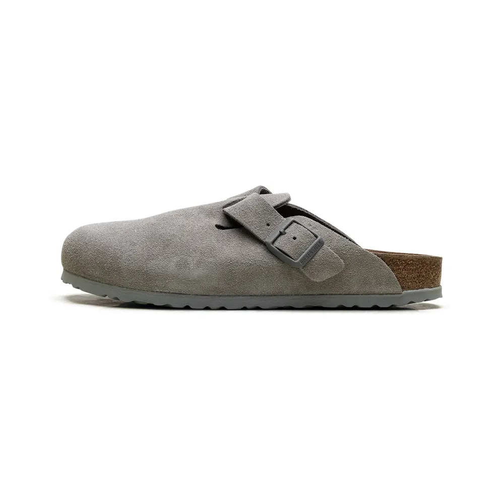 Birkenstock Boston Suede Leather “Stone Coin – Narrow Fit” (1027751)