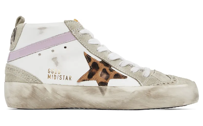 Golden Goose SSENSE Exclusive White & Grey Mid Star Classic Sneakers (GWF00122.F001212.80903)