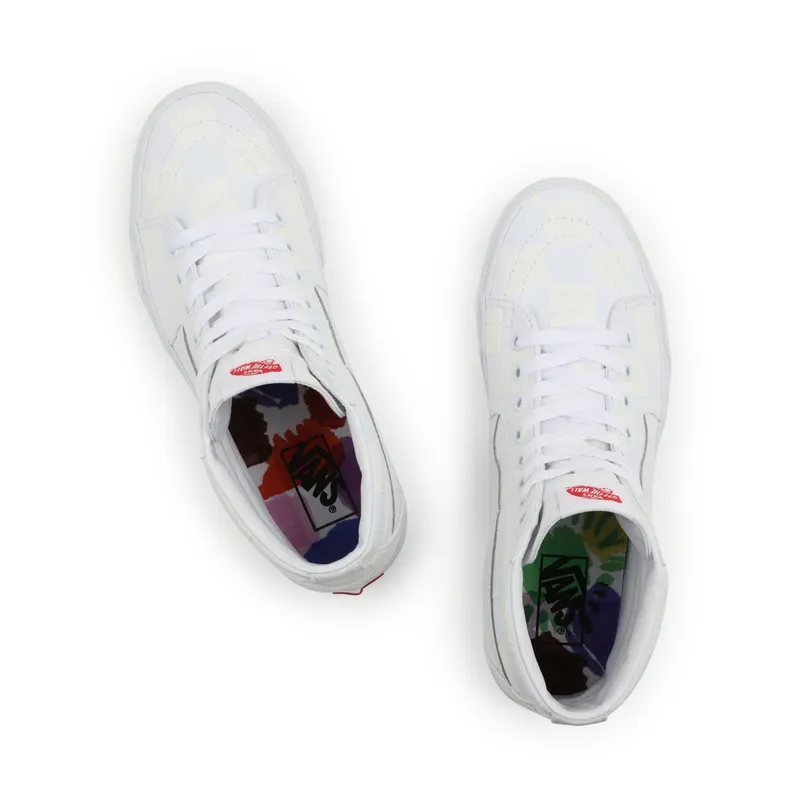 VANS Diy Checkerboard Sk8-hi Shoes White (VN0A5KRH8AX)