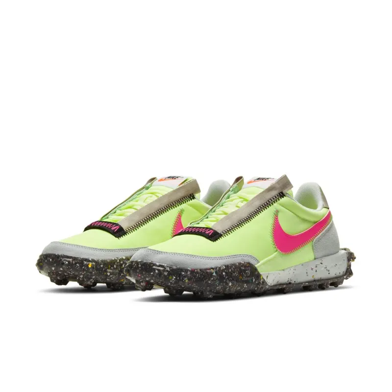 Nike Waffle Racer Crater Barely Volt (W) Barely Volt/Black-Poison Green-Pink Blast (CT1983-700)