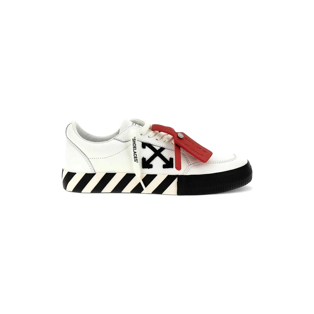 OFF-WHITE Vulc Low Leather White Black (2023) (OMIA085C99LEA0030110)