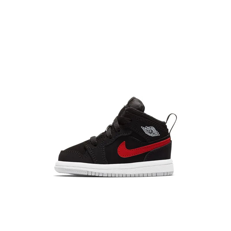 Jordan 1 Mid Multi-Color Swoosh Black (TD)