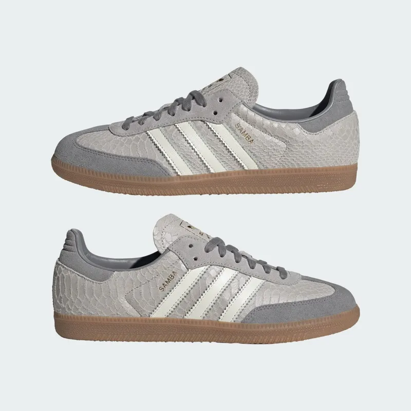 Adidas SAMBA OG Grey Two / Off White / Gum “Snake” (KK3274)