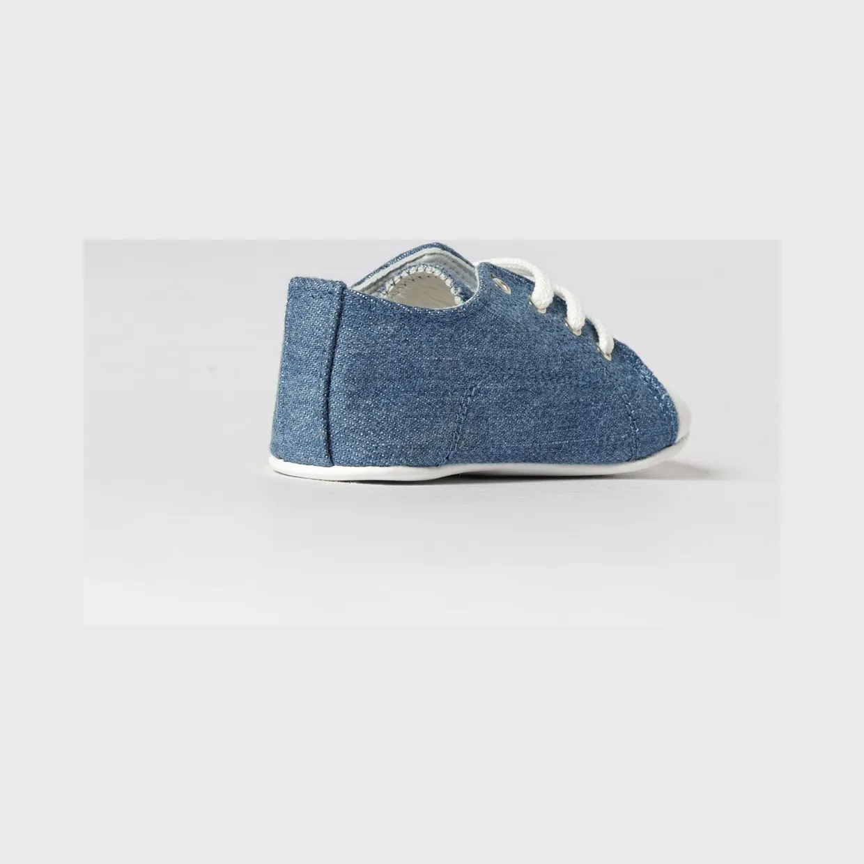 Moschino Cotton Denim and Leather Sneakers Blue (8289301) (2)