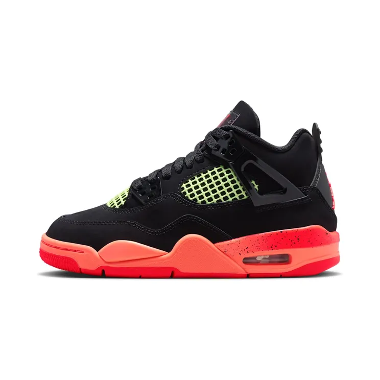 Air Jordan 4 Retro GS “Black / Bright Mango / Barely Volt / Infrared 23” (II1271-001)