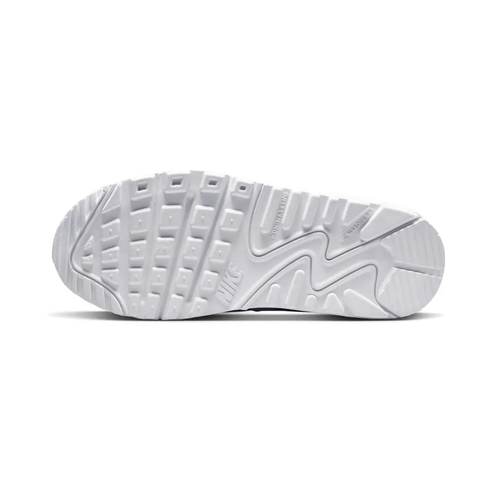 Nike Air Max 90 Recraft Triple White (GS) White/Metallic Silver-White-White (CD6864-100)