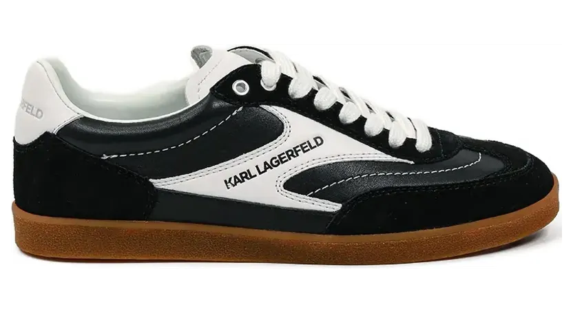 Karl Lagerfeld Kandidate sneakers met vlakken en veters – Bruin (KL63855)