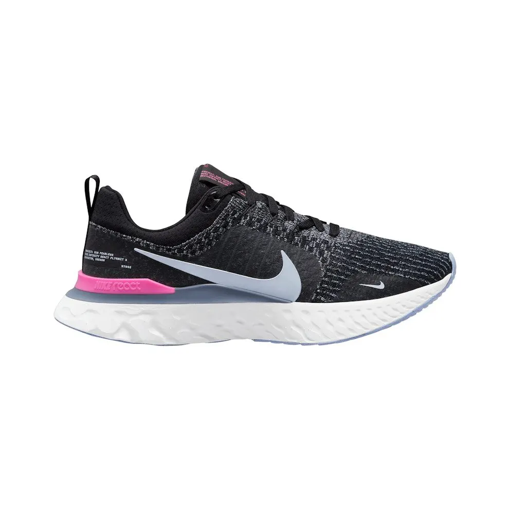 Nike React Infinity Run Black Football Grey Pink (DZ3014-001)