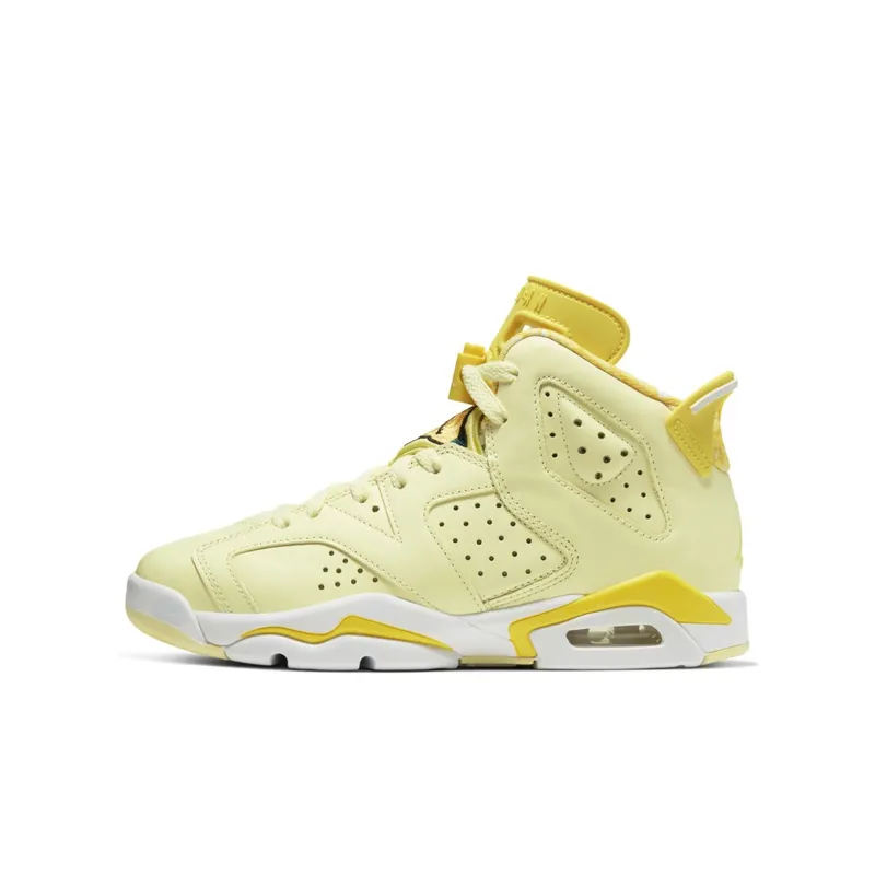 Jordan 6 Retro Dynamic Yellow Floral (GS) Citron Tint/Dynamic Yellow-Black-White (543390-800)