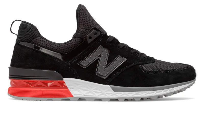 New Balance 574 Sport Black Red (MS574AB)