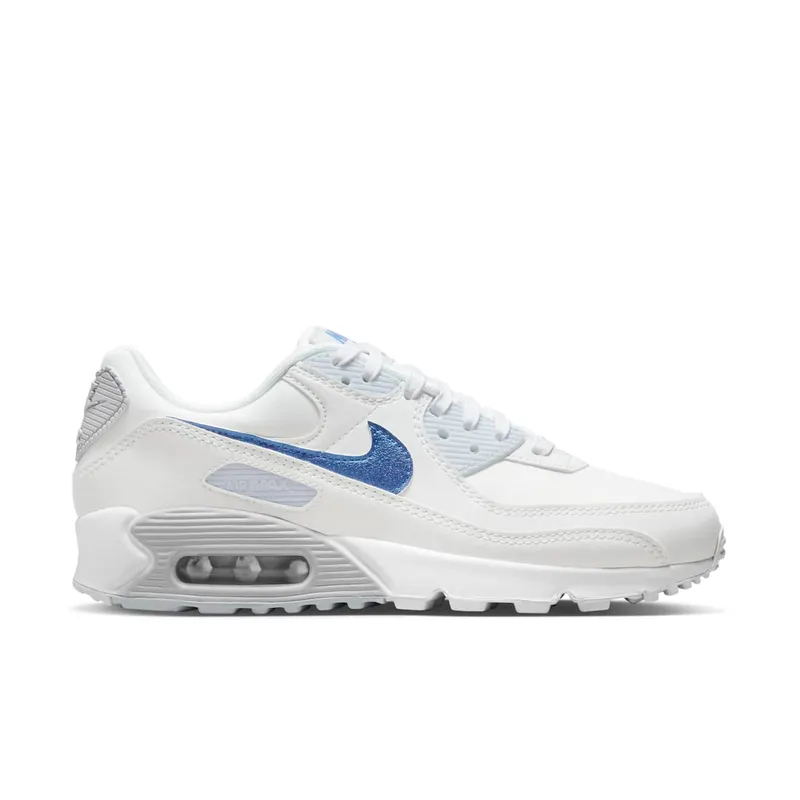 Nike Air Max 90 White Metallic Blue (DX0115-100)