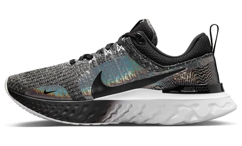 Nike React Infinity Run Flyknit 3 PRM Black White (DZ3027-001)