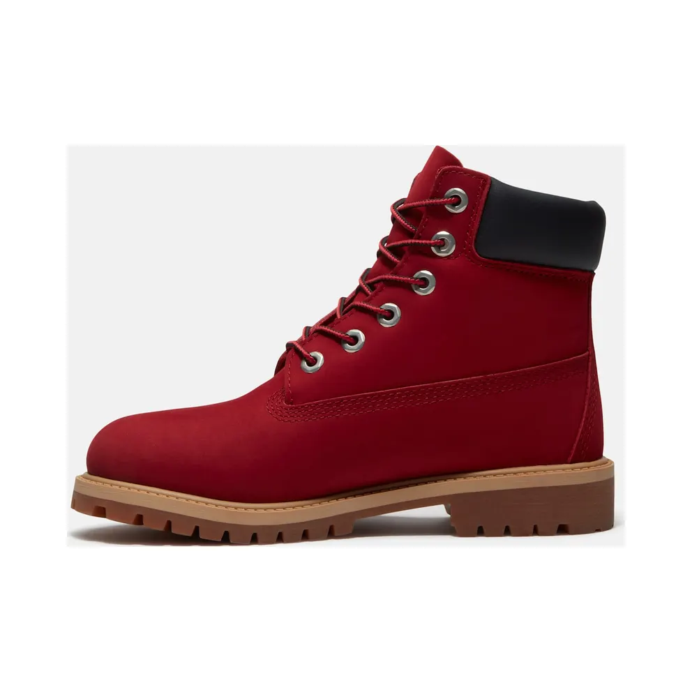 Timberland 6″ Premium Waterproof Boot Red Nubuck Black (TB0A2CTG-AET)