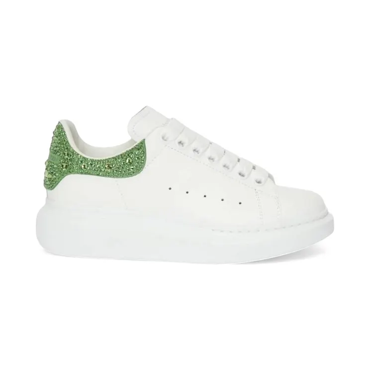Alexander McQueen Oversized White Acid Green Crystal (718243 WIA4Z 8964)