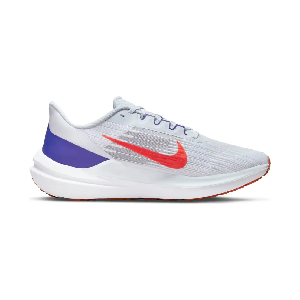 Nike Air Winflo 9 “Football Grey / Concord / Cinnabar / Bright Crimson” (DD6203-006)