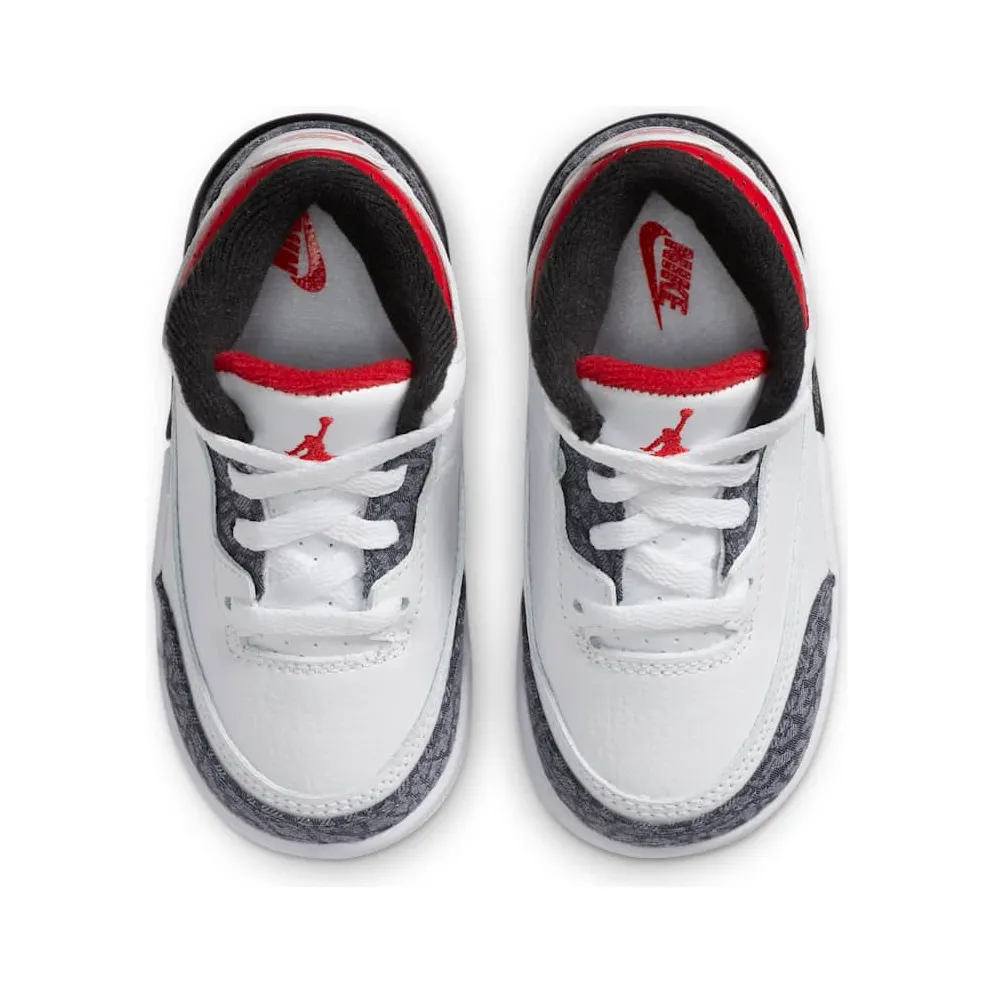 Jordan 3 Retro SE Fire Red Denim (TD) White/Fire Red-Black (DB0442-100)