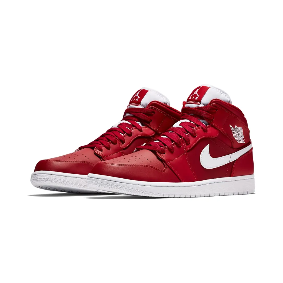 Jordan 1 Retro Mid Gym Red White Gym Red/White-White (554724-600)