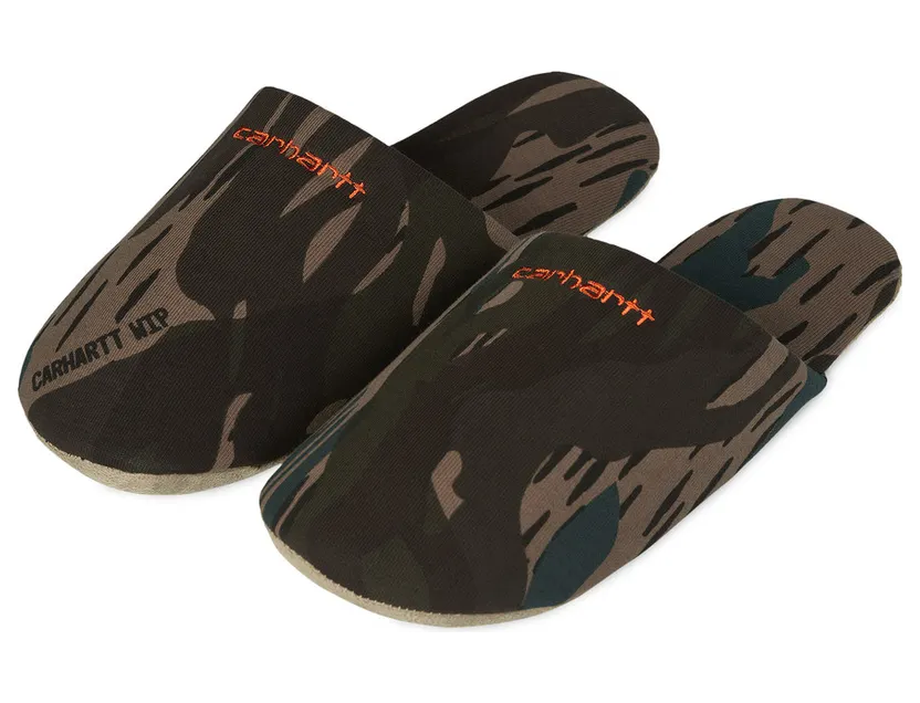 Carhartt WIP Script Embroidery Slippers Camo Unite / Copperton (I029924.0HF.XX)