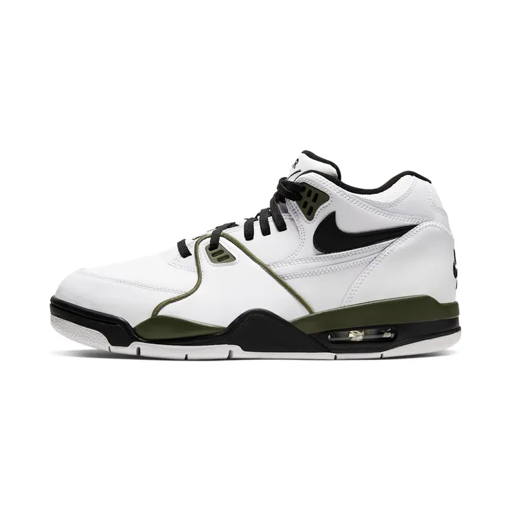 Nike Air Flight 89 “White / Medium Olive / Black” (CJ5390-101)