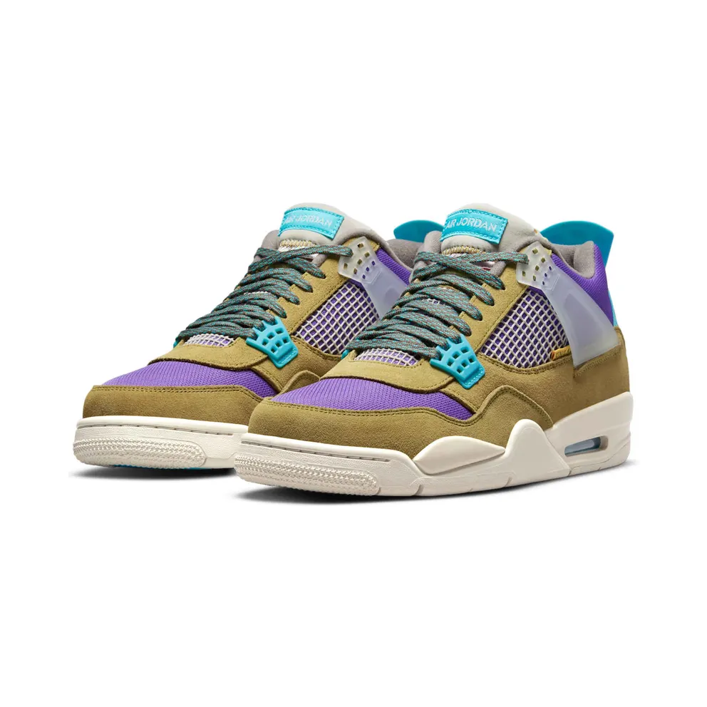 Air Jordan x Union 4 Desert Moss (2021) – “Desert Moss / Turquoise Blue / Dark Iris” (DJ5718-300)