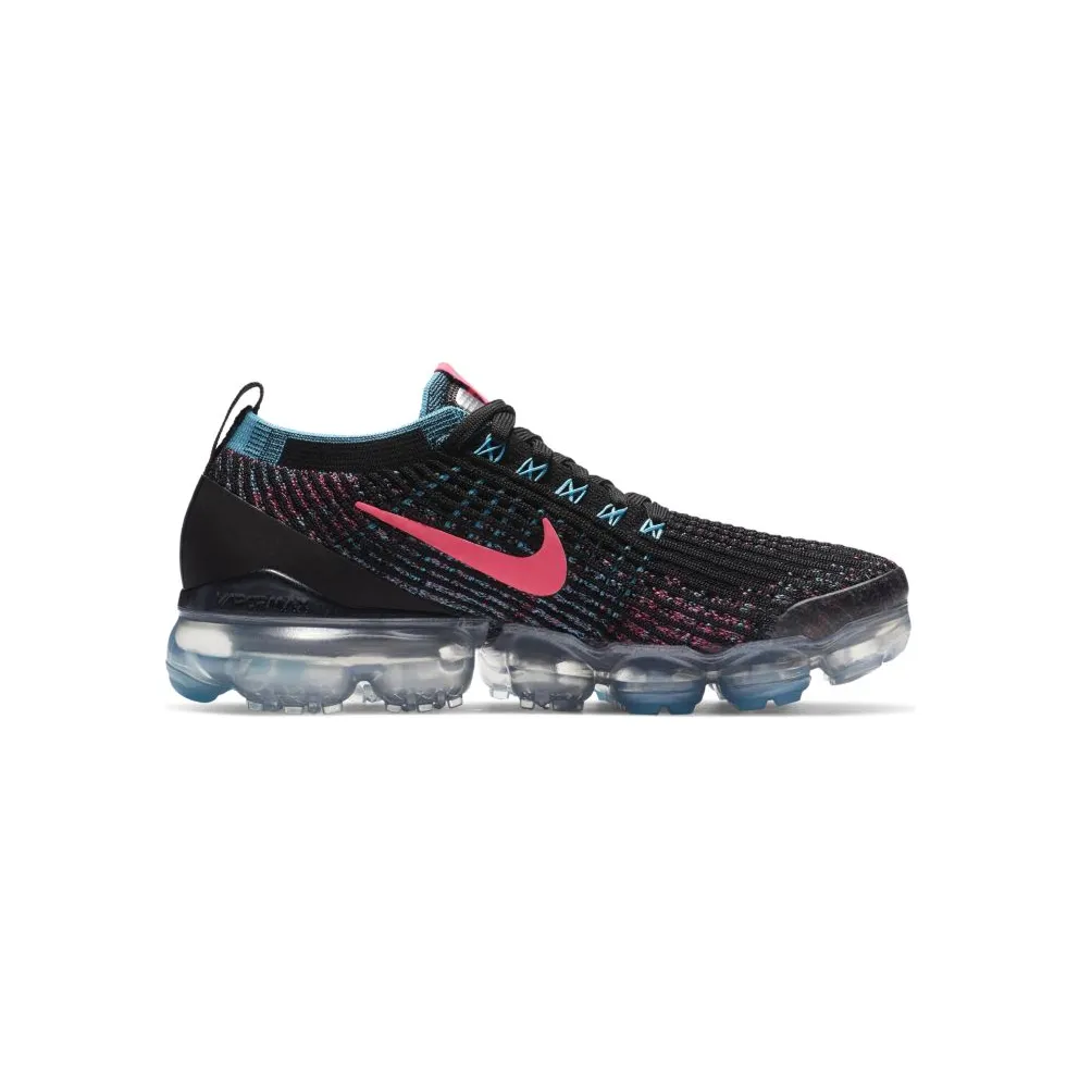 Nike Air VaporMax Flyknit 3 Black Baltic Blue Hyper Pink (W) Black/Baltic Blue-Metallic Silver-Hyper Pink (CZ7988-001)