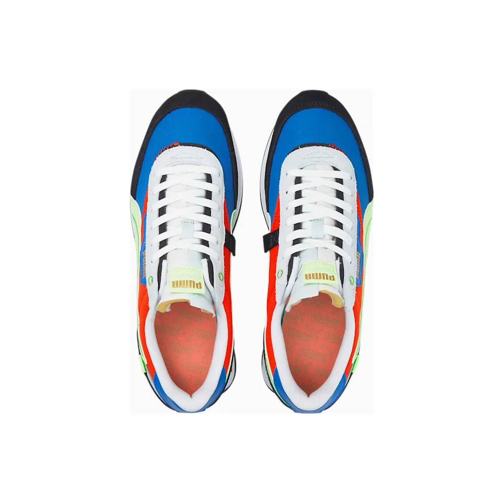 Women’s PUMA Future Rider Displaced Victoria Blue/Fizzy Lime (383148-02)