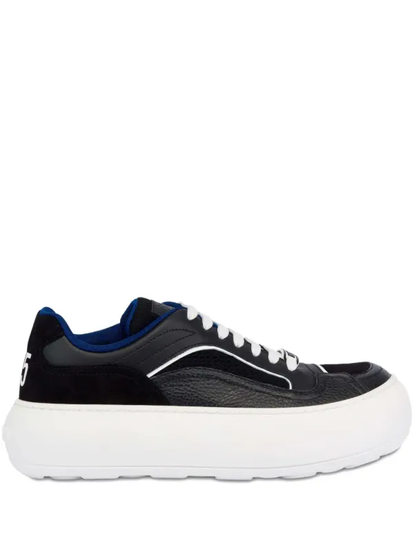 Moschino Leren sneakers with plateauzool – Black (MB15165G0OGH5)