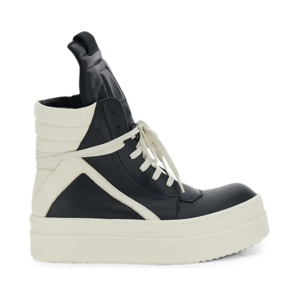 Rick Owens Mega Bumper Geobasket High Black Milk (RU02F4868-LCO-911)