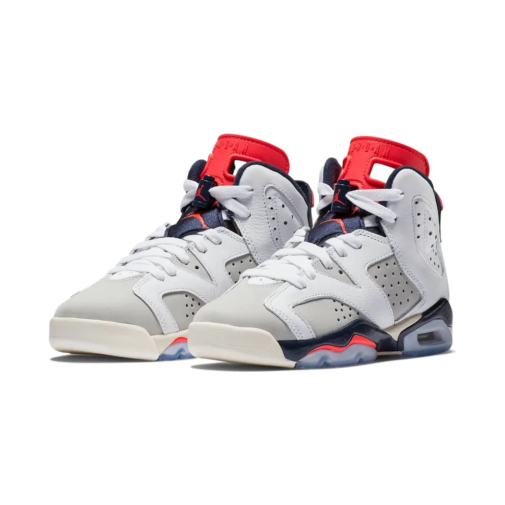 Jordan 6 Retro Tinker (GS) White/Infrared 23-Neutral Grey-Obsidian (384665-104)