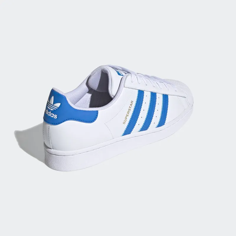 Adidas Superstar ‘White True Blue’ Cloud White/True Blue/Gold Metallic (H68093)