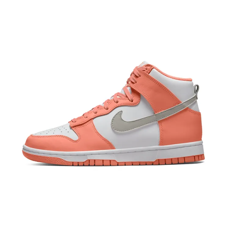 Nike Dunk High White Salmon “Crimson Bliss / White / Light Iron Ore” (DD1869-600)