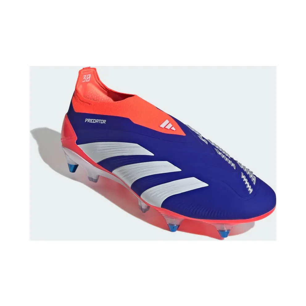 adidas Predator Elite Laceless Soft Ground Boots “Lucid Blue / Cloud White / Solar Red” (IF6318)