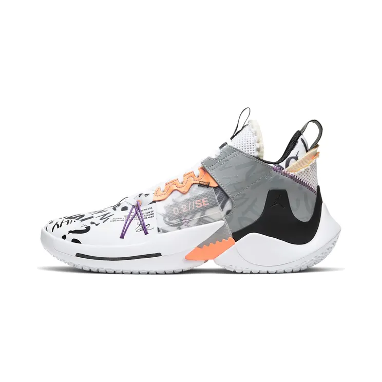 Jordan Why Not Zer0.2 SE “White / Black / Particle Grey / Orange Pulse” (AQ3562-101)