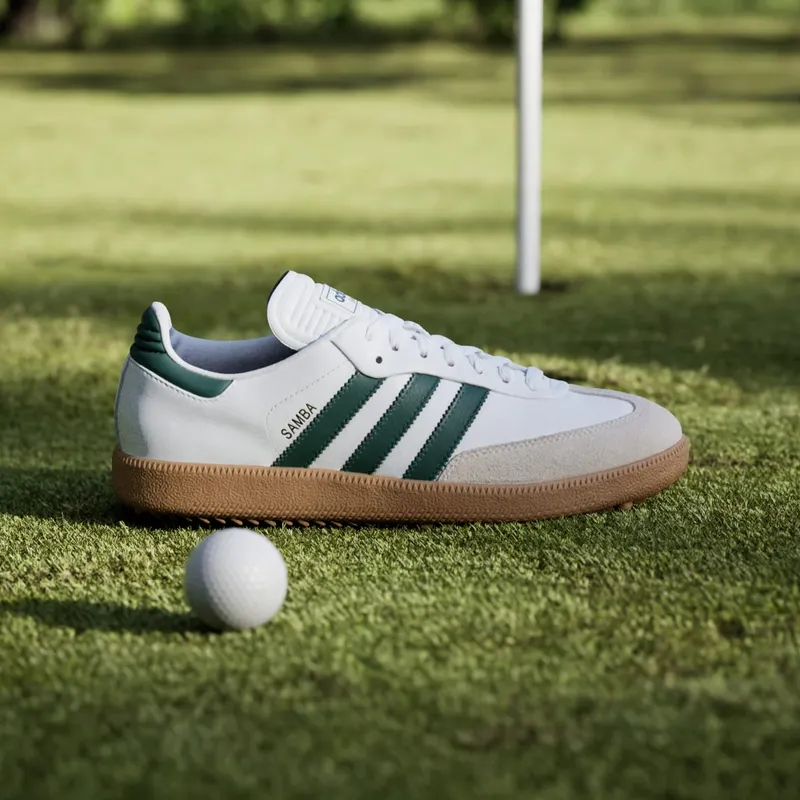 adidas Samba Spikeless Golf Cloud White Collegiate Green Gum (JH6151)