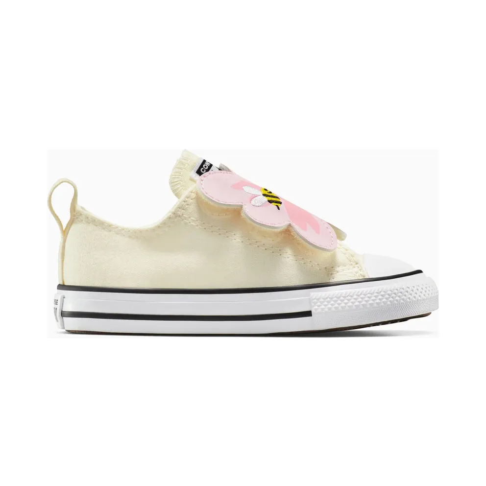 Converse Chuck Taylor All Star One Strap Embroidered Floral Easy On Egret/Lt Jellyfish Jitter (A13452C)
