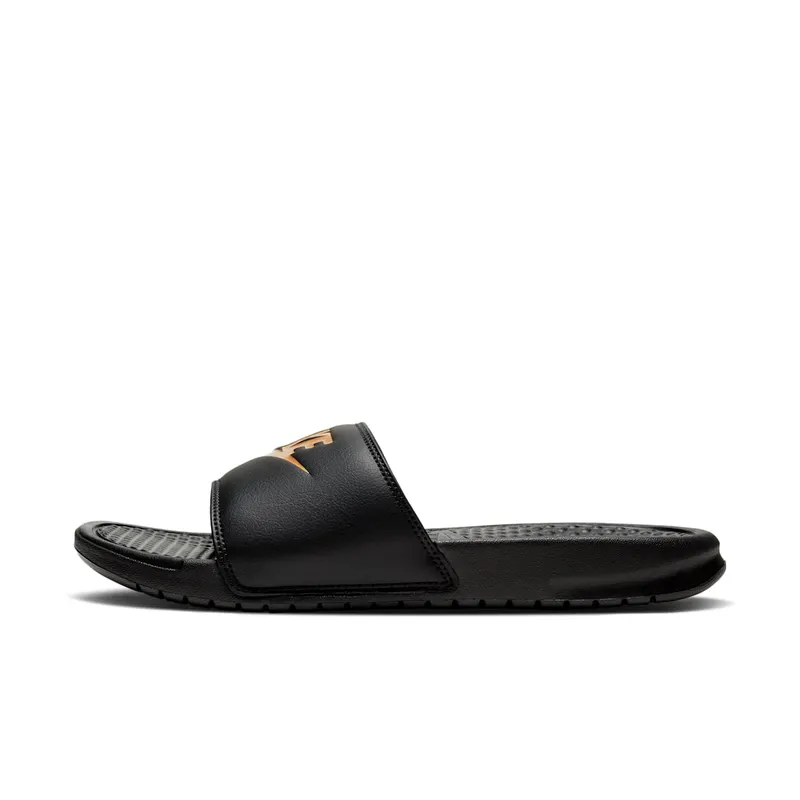 Nike Benassi Slides Just Do It Black/Metallic Gold (343880-016)
